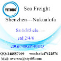 Mar de Porto de Shenzhen transporte de mercadorias para Nukualofa